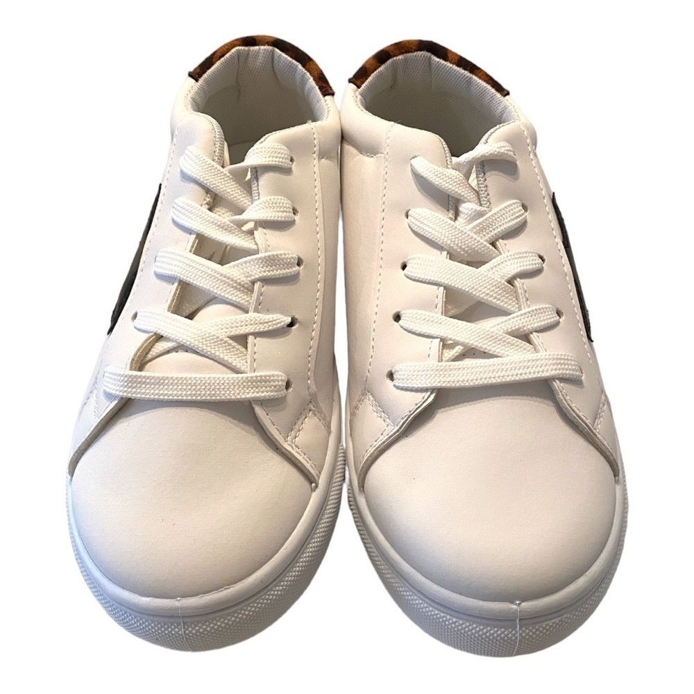 C&C California Lifestyle Faux Leather White Sneakers - Picture 4 of 9